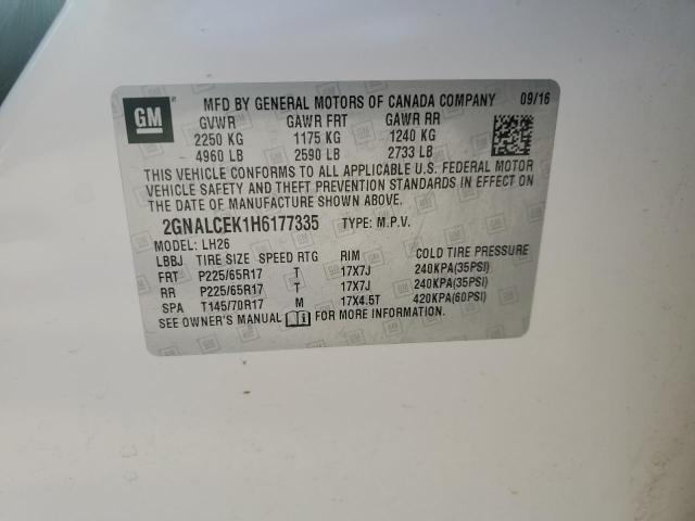 2017 CHEVROLET EQUINOX LT - 2GNALCEK1H6177335