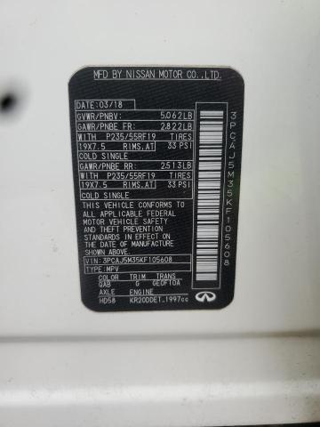 2019 INFINITI QX50 ESSEN 3PCAJ5M35KF105608