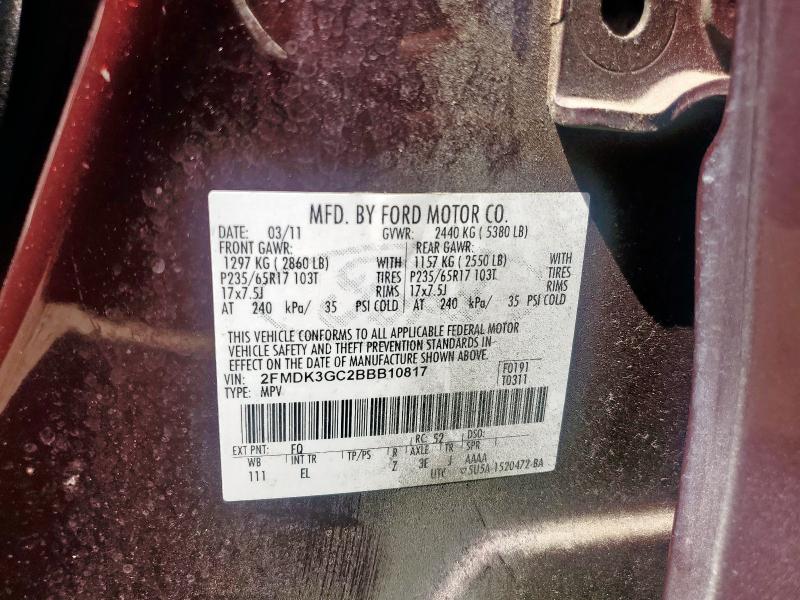 2011 FORD EDGE SE - 2FMDK3GC2BBB10817