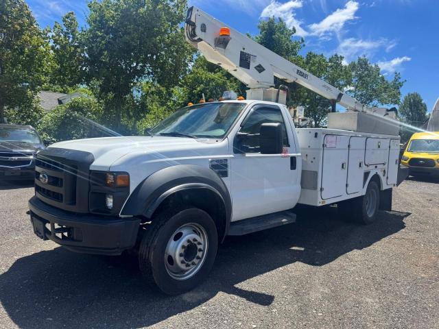 FORD F450 SUPER 2008 white crew cha gas 1FDXF46Y58EE56619 photo #3