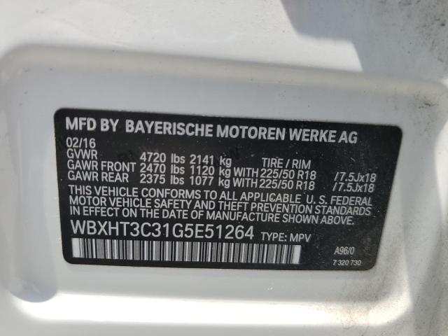 2016 BMW X1 XDRIVE2 WBXHT3C31G5E51264