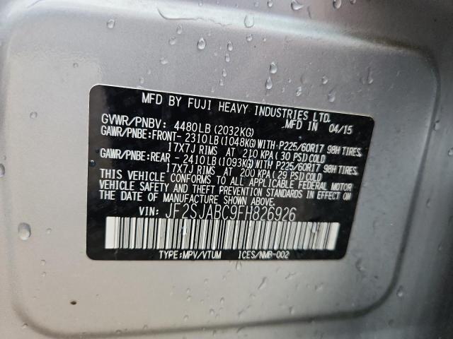 2015 SUBARU FORESTER 2 JF2SJABC9FH826926