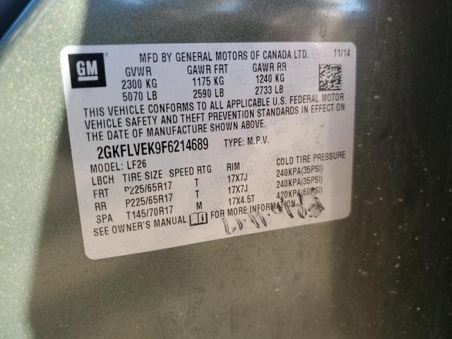 2015 GMC TERRAIN SL 2GKFLVEK9F6214689
