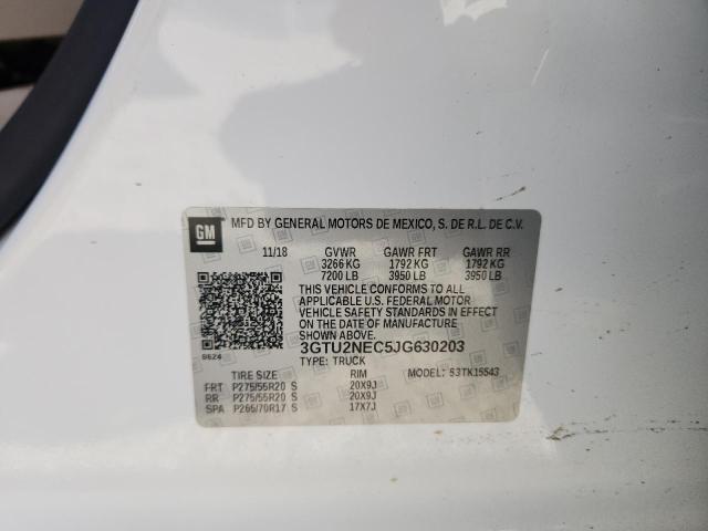 2018 GMC SIERRA K15 3GTU2NEC5JG630203