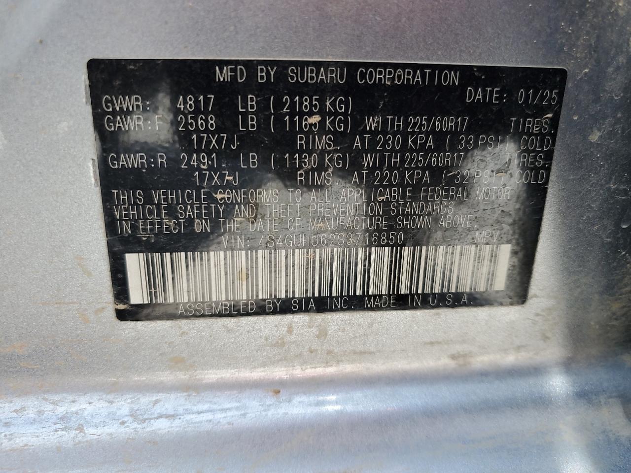 SUBARU CROSSTREK WILDERNESS