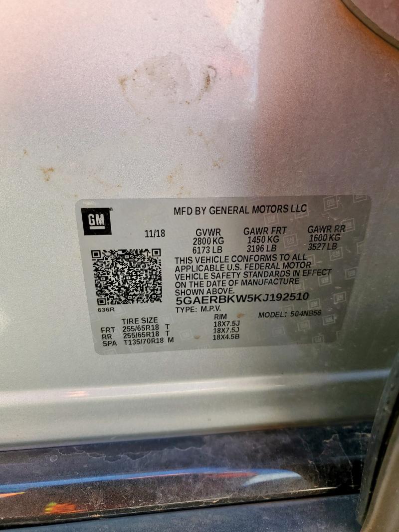 2019 BUICK ENCLAVE ES 5GAERBKW5KJ192510