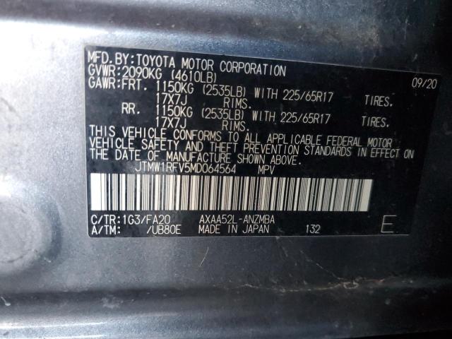 2021 TOYOTA RAV4 XLE - JTMW1RFV5MD064564