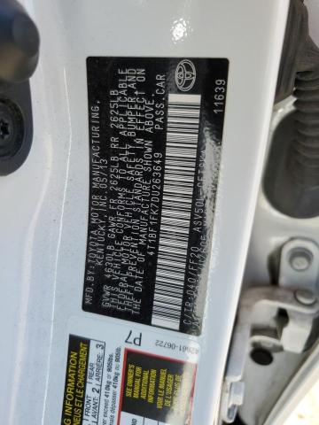 2013 TOYOTA CAMRY L - 4T1BF1FK7DU263649