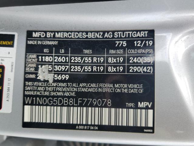 2020 MERCEDES-BENZ GLC 350E W1N0G5DB8LF779078