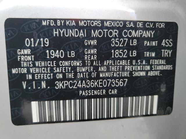 2019 HYUNDAI ACCENT SE 3KPC24A36KE073567