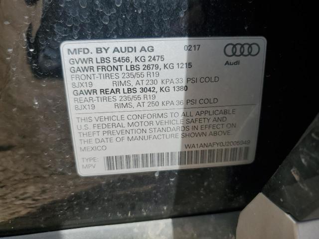 2018 AUDI Q5 PREMIUM WA1ANAFY0J2005949