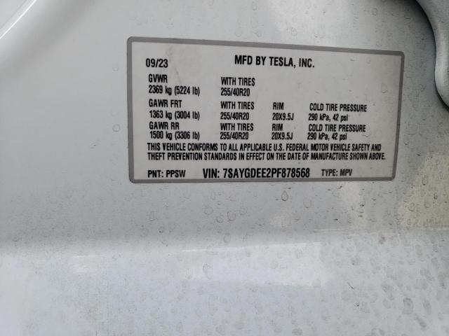 2023 TESLA MODEL Y 7SAYGDEE2PF878568