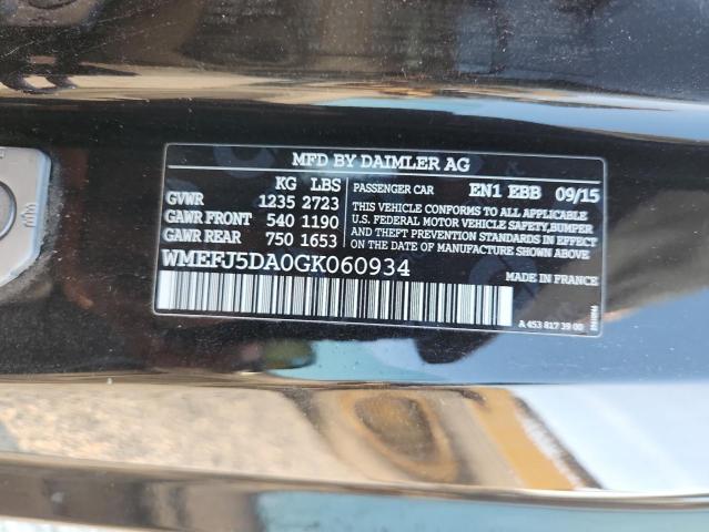 2016 SMART FORTWO WMEFJ5DA0GK060934