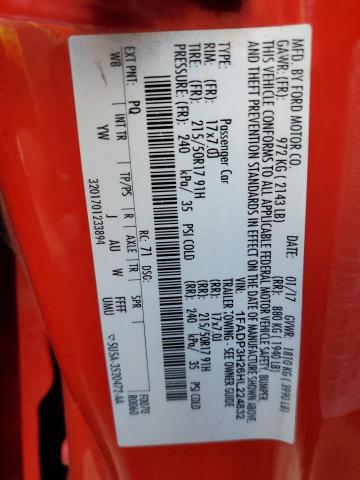 2017 FORD FOCUS SEL - 1FADP3H26HL224832