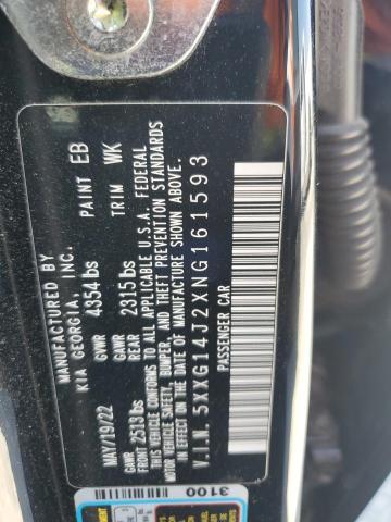 2022 KIA K5 LXS 5XXG14J2XNG161593