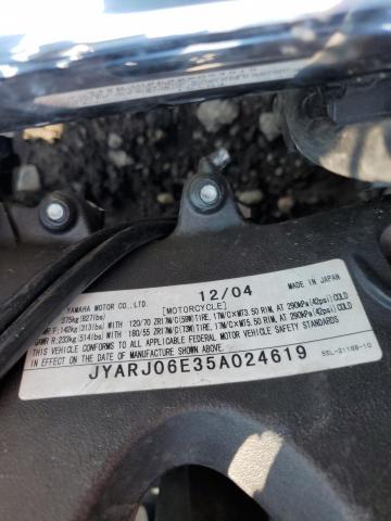 2005 YAMAHA YZFR6 L JYARJ06E35A024619