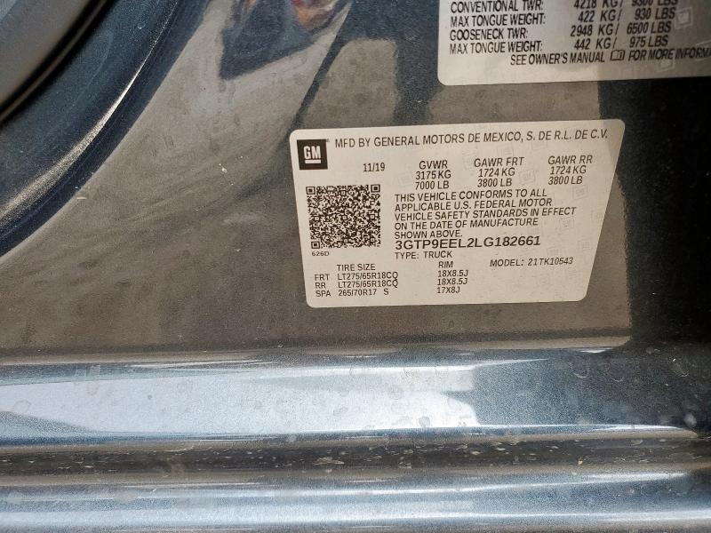 2020 GMC SIERRA K15 3GTP9EEL2LG182661