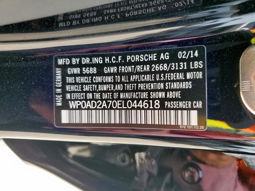 2014 PORSCHE PANAMERA S - WP0AD2A70EL044618