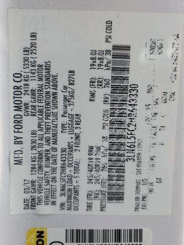 2017 LINCOLN MKZ RESERV 3LN6L5FC2HR643330