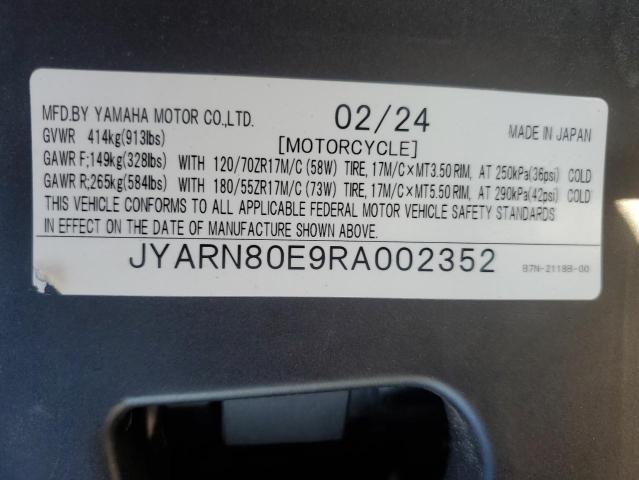 2024 YAMAHA MTM890 JYARN80E9RA002352
