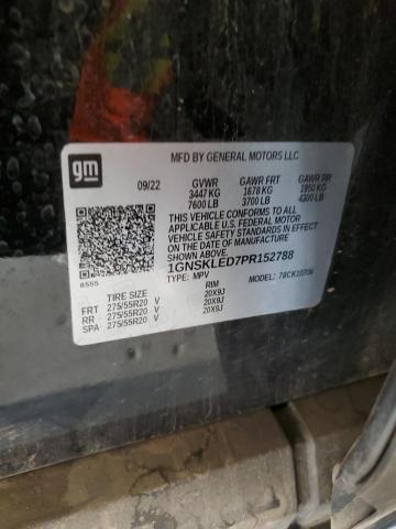 2023 CHEVROLET TAHOE K150 1GNSKLED7PR152788