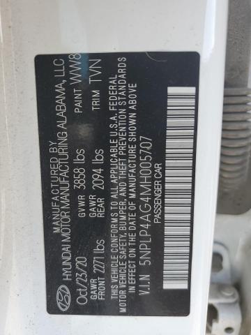 2021 HYUNDAI ELANTRA LI 5NPLP4AG4MH005707