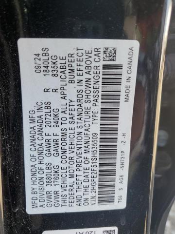 2025 HONDA CIVIC SPOR 2HGFE2F51SH535509