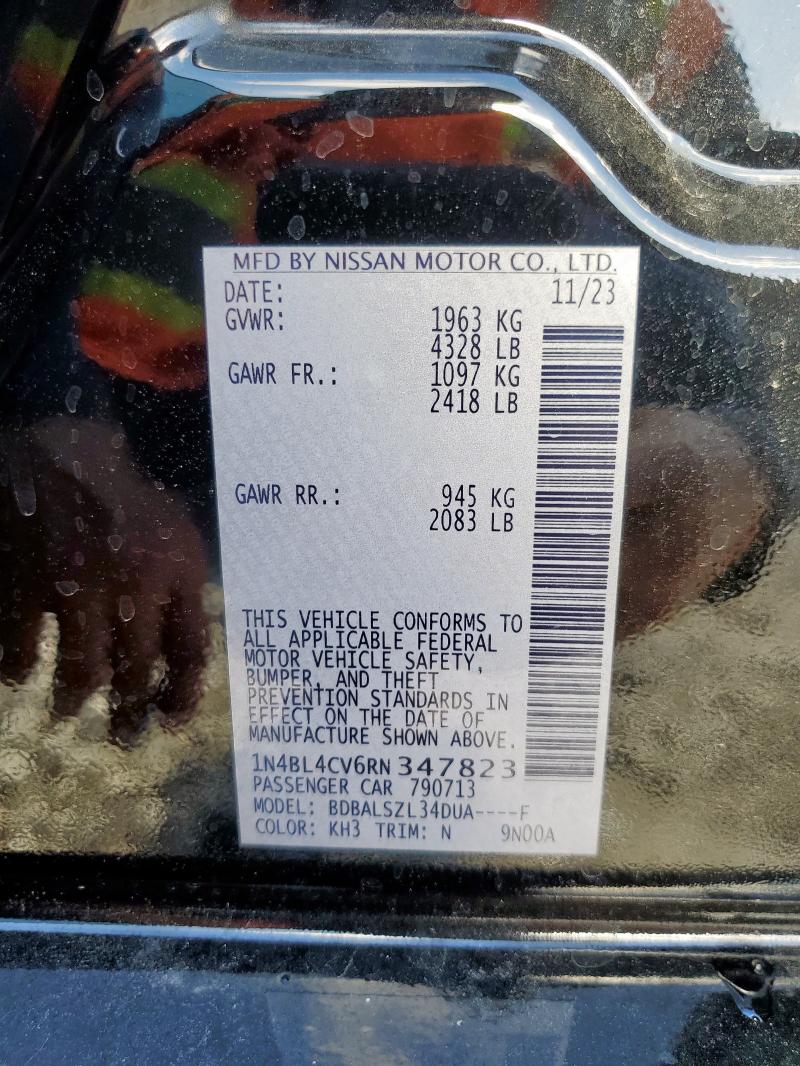 2024 NISSAN ALTIMA SR - 1N4BL4CV6RN347823