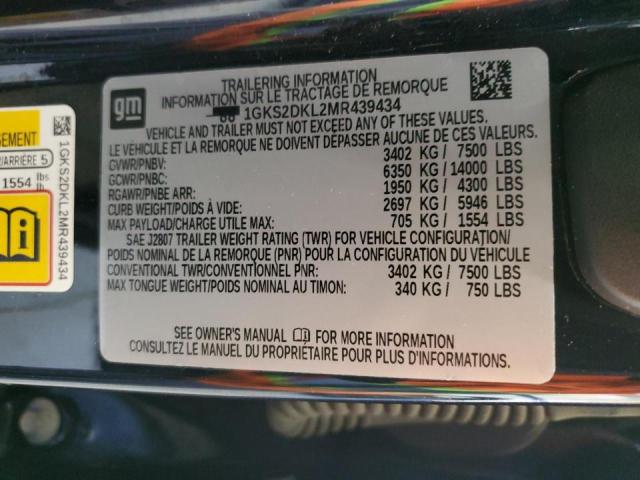 2021 GMC YUKON DENA 1GKS2DKL2MR439434