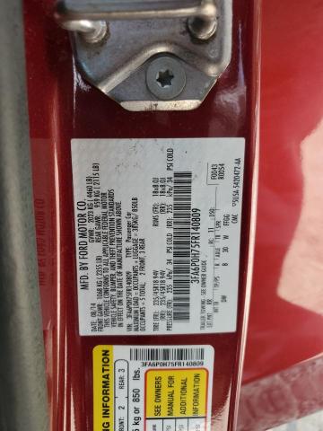 2015 FORD FUSION SE - 3FA6P0H75FR140809