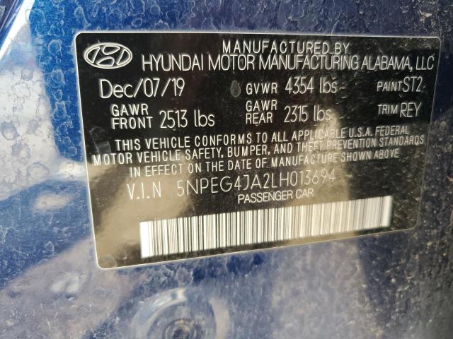 2020 HYUNDAI SONATA SE 5NPEG4JA2LH013694