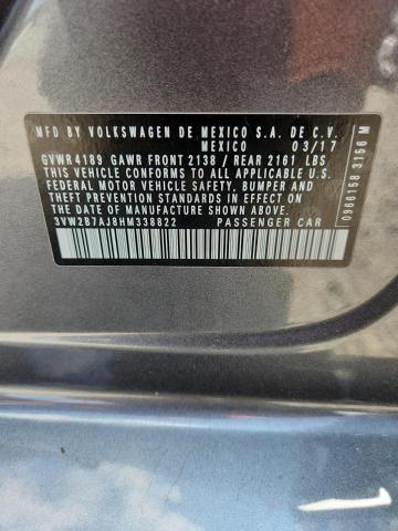 2017 VOLKSWAGEN JETTA S - 3VW2B7AJ8HM338822