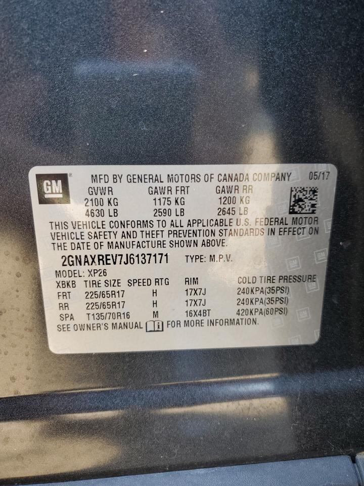 Lot #3301814330 2018 CHEVROLET EQUINOX LS