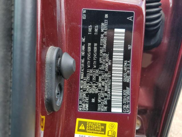 2016 TOYOTA HIGHLANDER 5TDJKRFH1GS271611