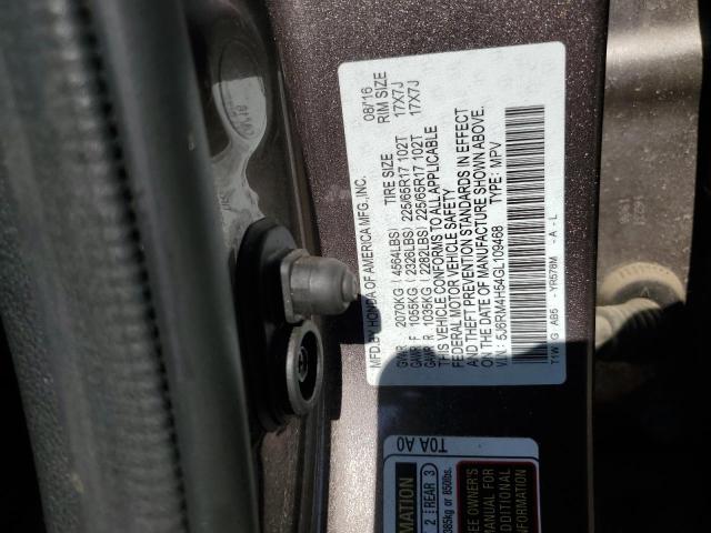 2016 HONDA CR-V EX 5J6RM4H54GL109468