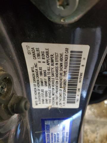 2017 HONDA CIVIC LX 2HGFC2F50HH558925