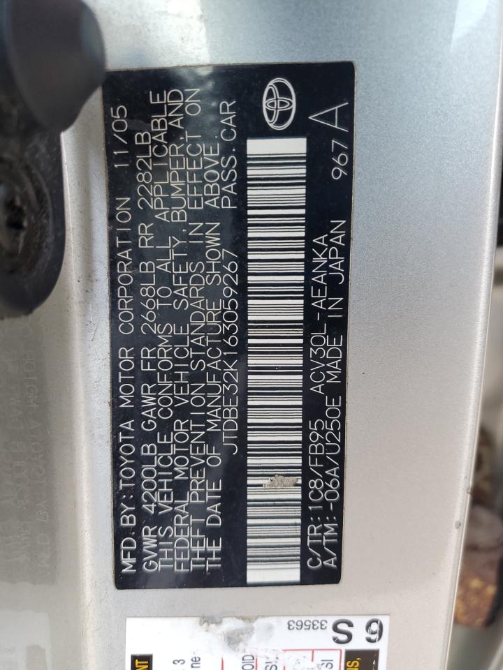 Lot #3265908117 2006 TOYOTA CAMRY LE