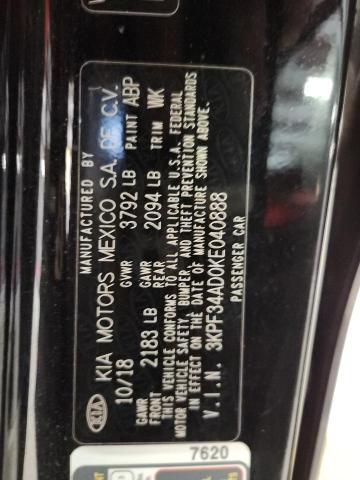 2019 KIA FORTE GT L 3KPF34AD0KE040888