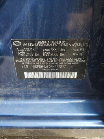 2015 HYUNDAI ELANTRA SE 5NPDH4AE2FH577877