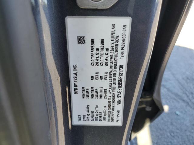 2022 TESLA MODEL 3 5YJ3E1EB5NF131738