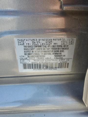 2021 NISSAN SENTRA SV 3N1AB8CVXMY302950