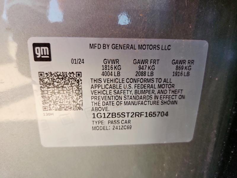 2024 CHEVROLET MALIBU LS 1G1ZB5ST2RF165704