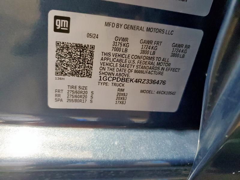2024 CHEVROLET SILVERADO 1GCPDBEK4RZ336476