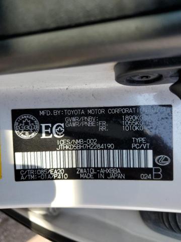 2017 LEXUS CT 200 JTHKD5BH7H2284190
