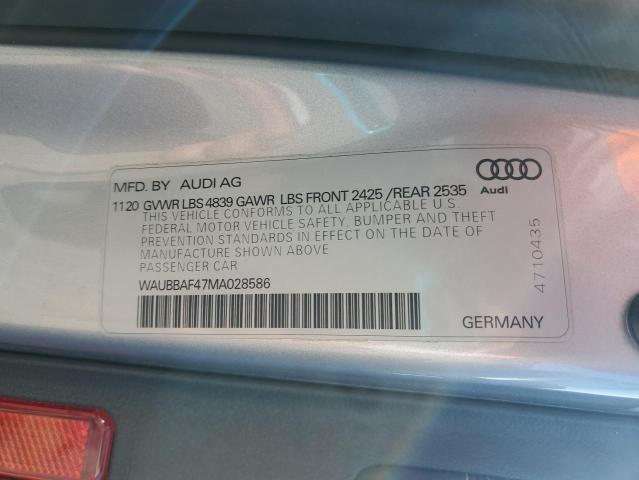 2021 AUDI A4 PREMIUM WAUBBAF47MA028586