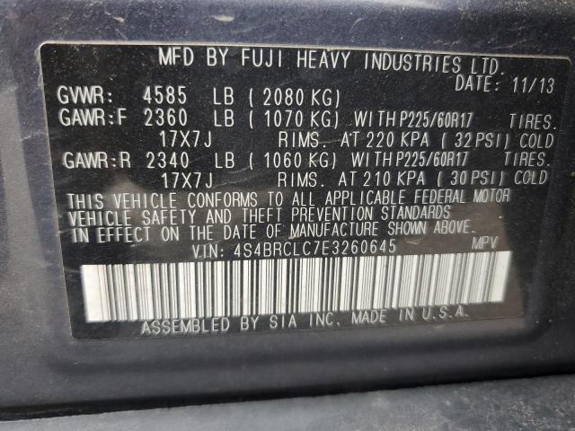 2014 SUBARU OUTBACK 2. - 4S4BRCLC7E3260645