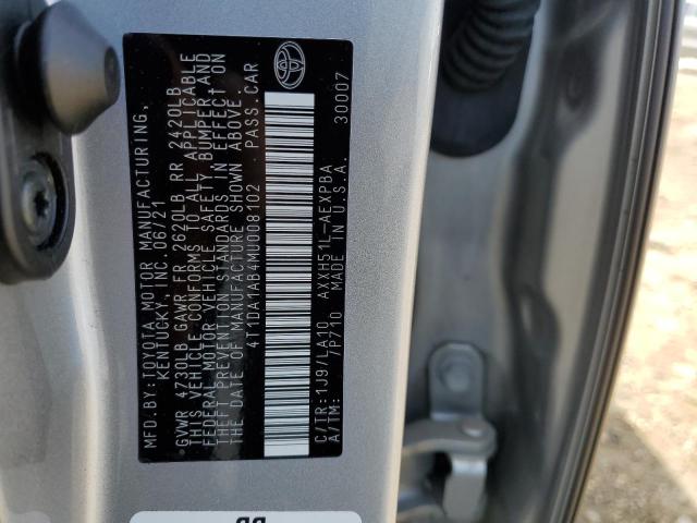 2021 TOYOTA AVALON LIM 4T1DA1AB4MU008102