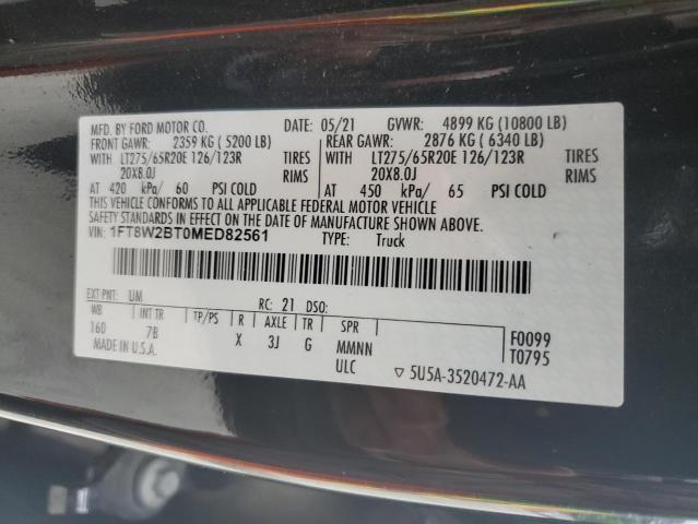 2021 FORD F250 SUPER DUTY 1FT8W2BT0MED82561