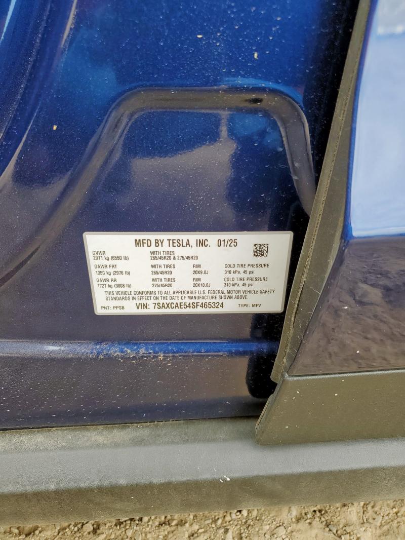 2025 TESLA MODEL X 7SAXCAE54SF465324
