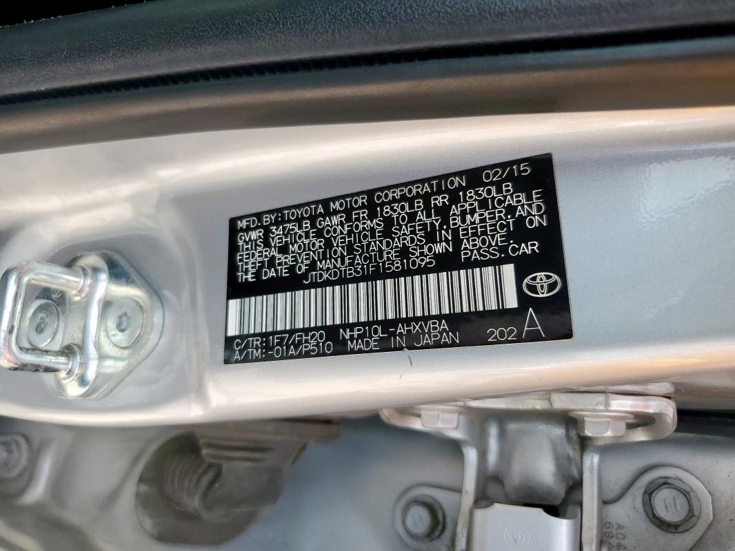 2015 TOYOTA PRIUS C - JTDKDTB31F1581095